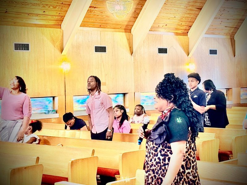 Congregation gathered in worship at Word of Life Faith Church